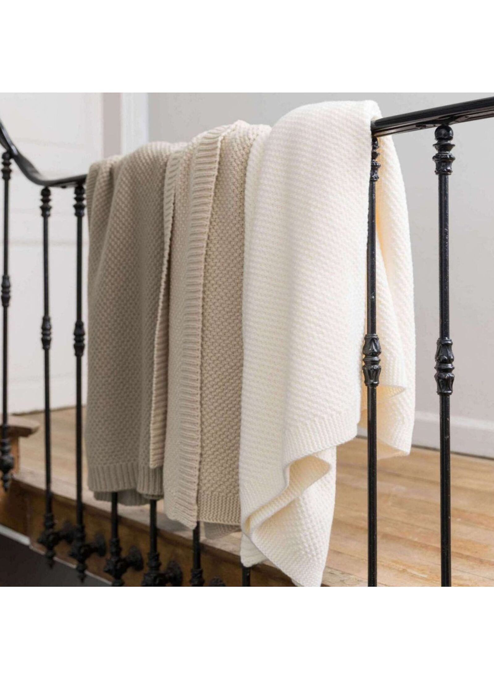 PLAID DANILO IVOIRE (130X160)