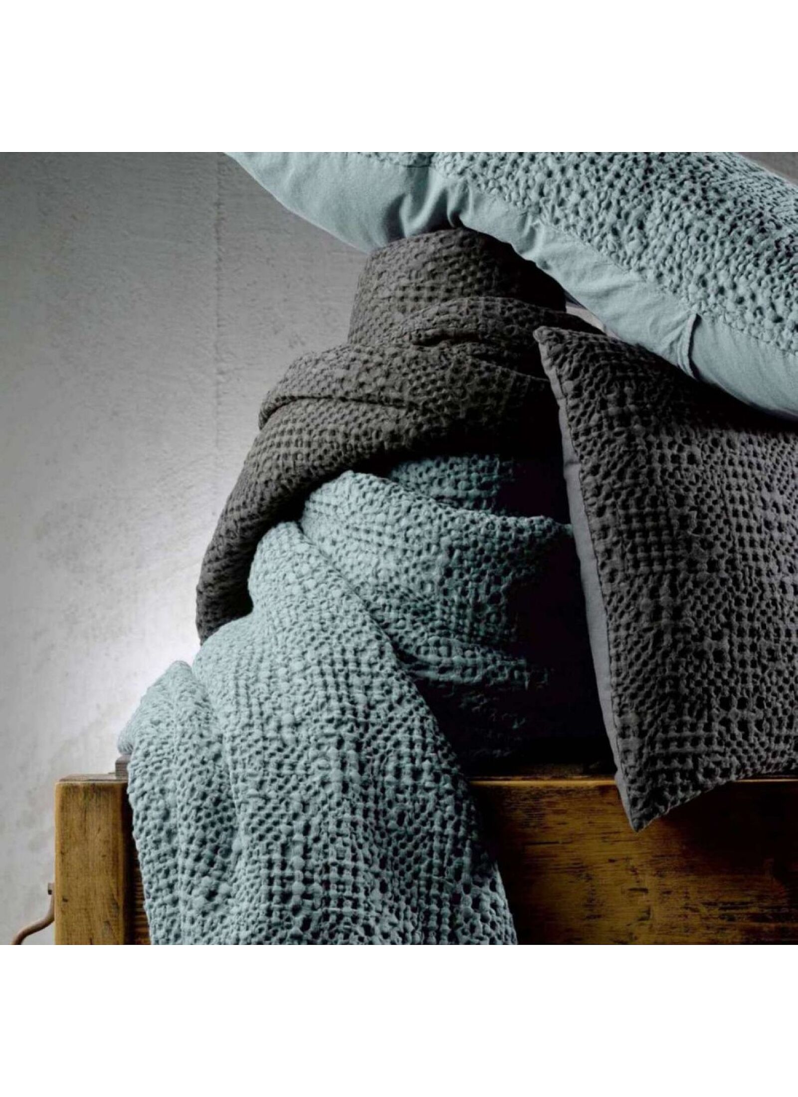SINGLE BLANKET TANA VERT DE GRIS (180X260)