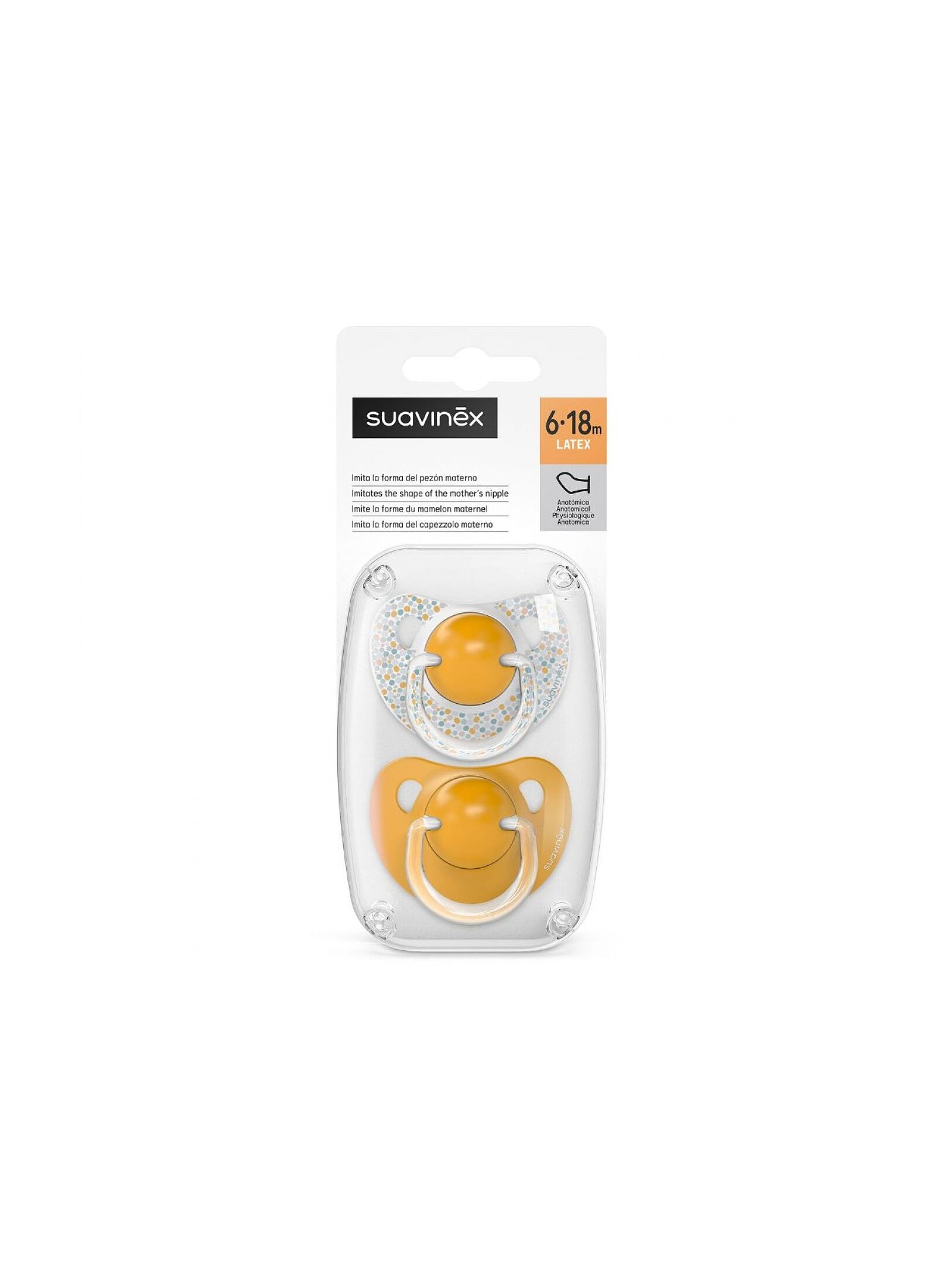 ANATOMICAL PACIFIER 2PCS DREAMS YELLOW(6-18M)
