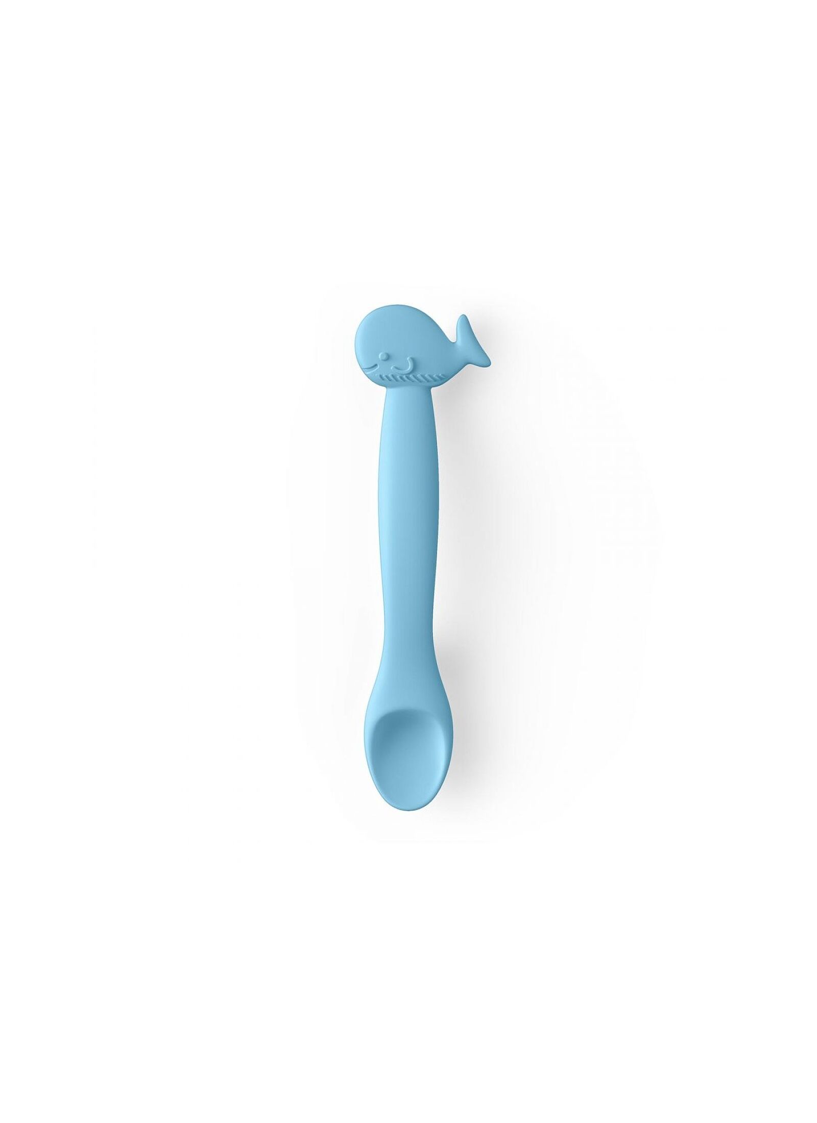 SILICONE SPOON WHALE BLUE