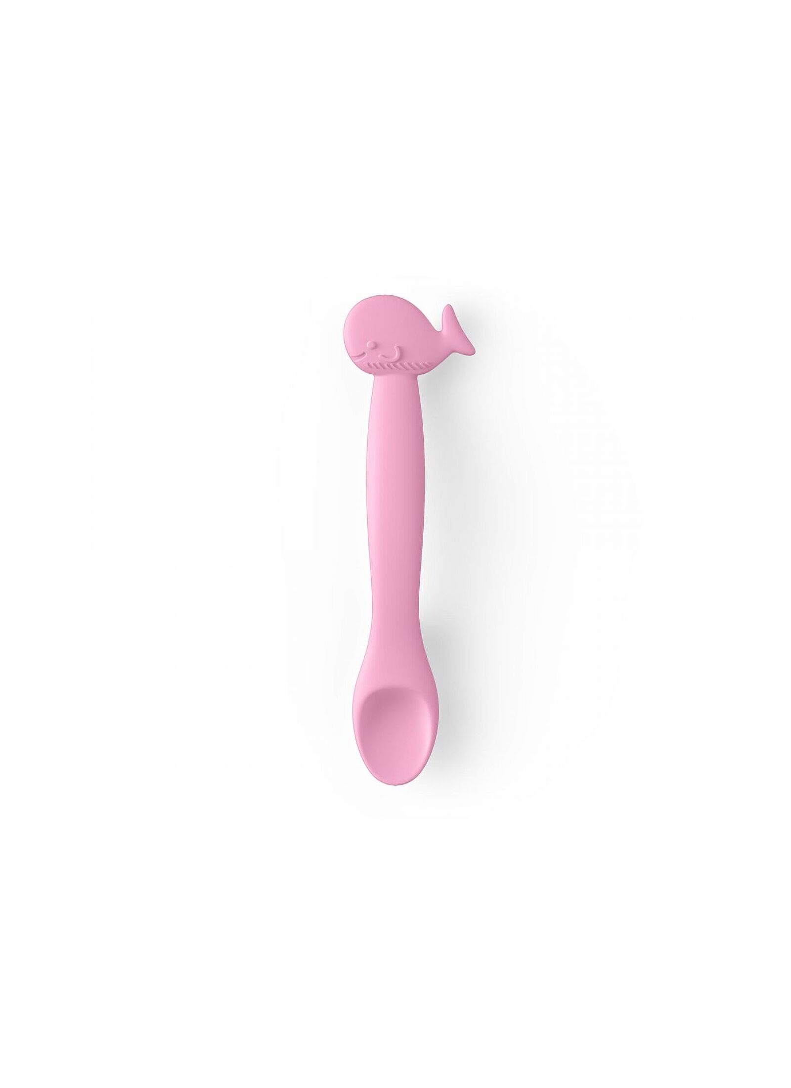 SILICONE SPOON WHALE PINK