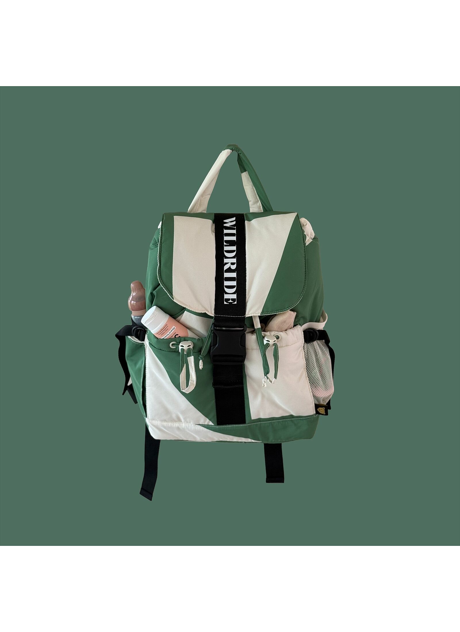ECO-FRIENDLY BACKPACK GREEN GRAPHIC