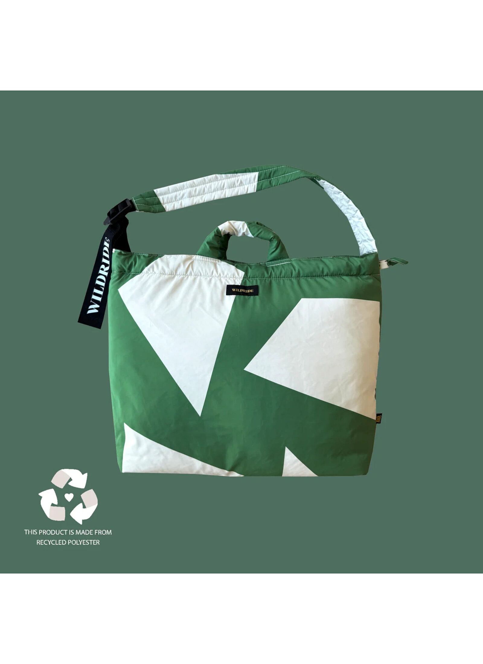 ECOLOGICAL MATERNITY BAG GREEN GRAPHIC