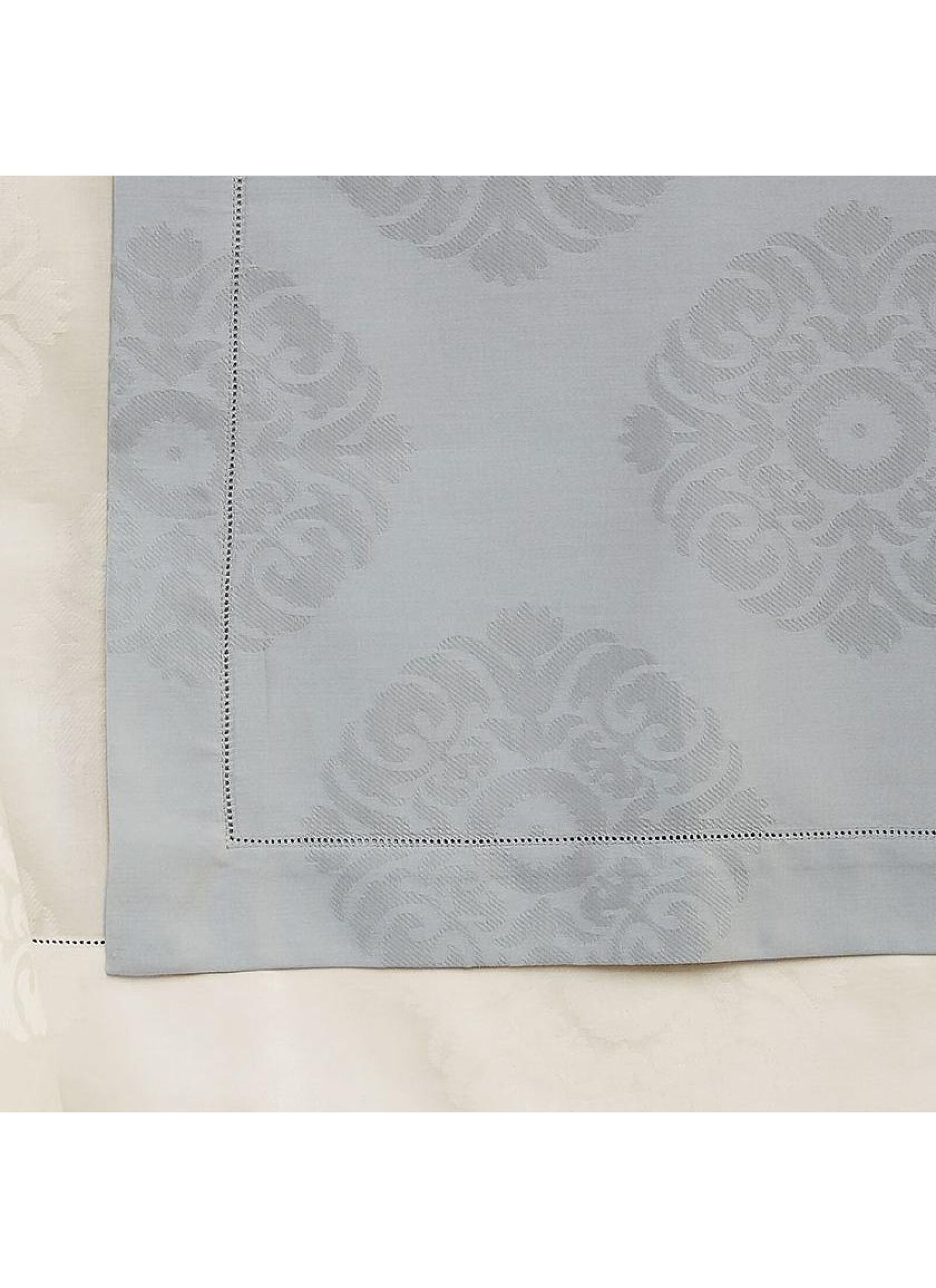 JACQUARD TABLECLOTH WITH AJOUR GREY (170X220)