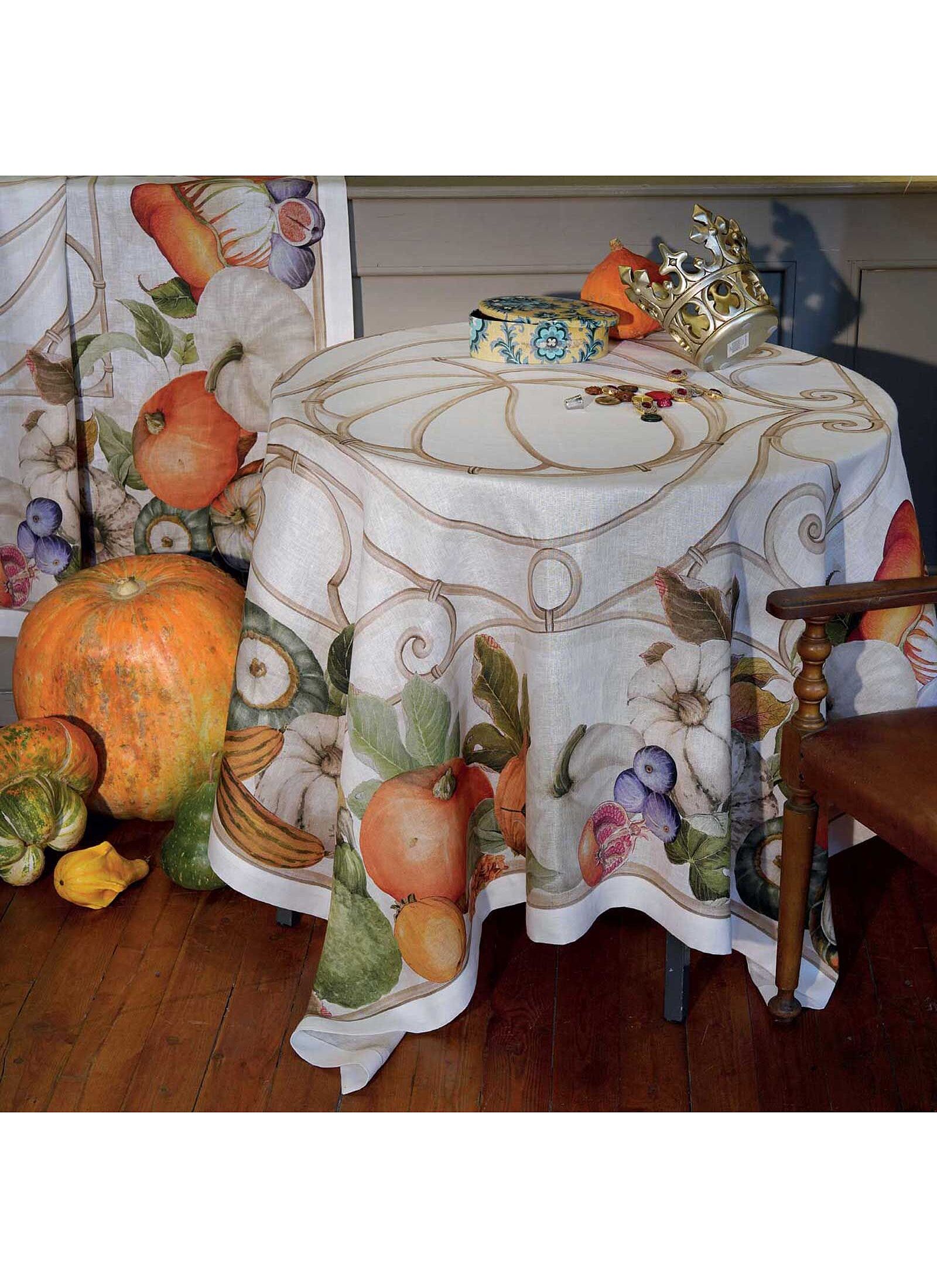 LINEN TABLECLOTH CENERENTOLA (170X170)