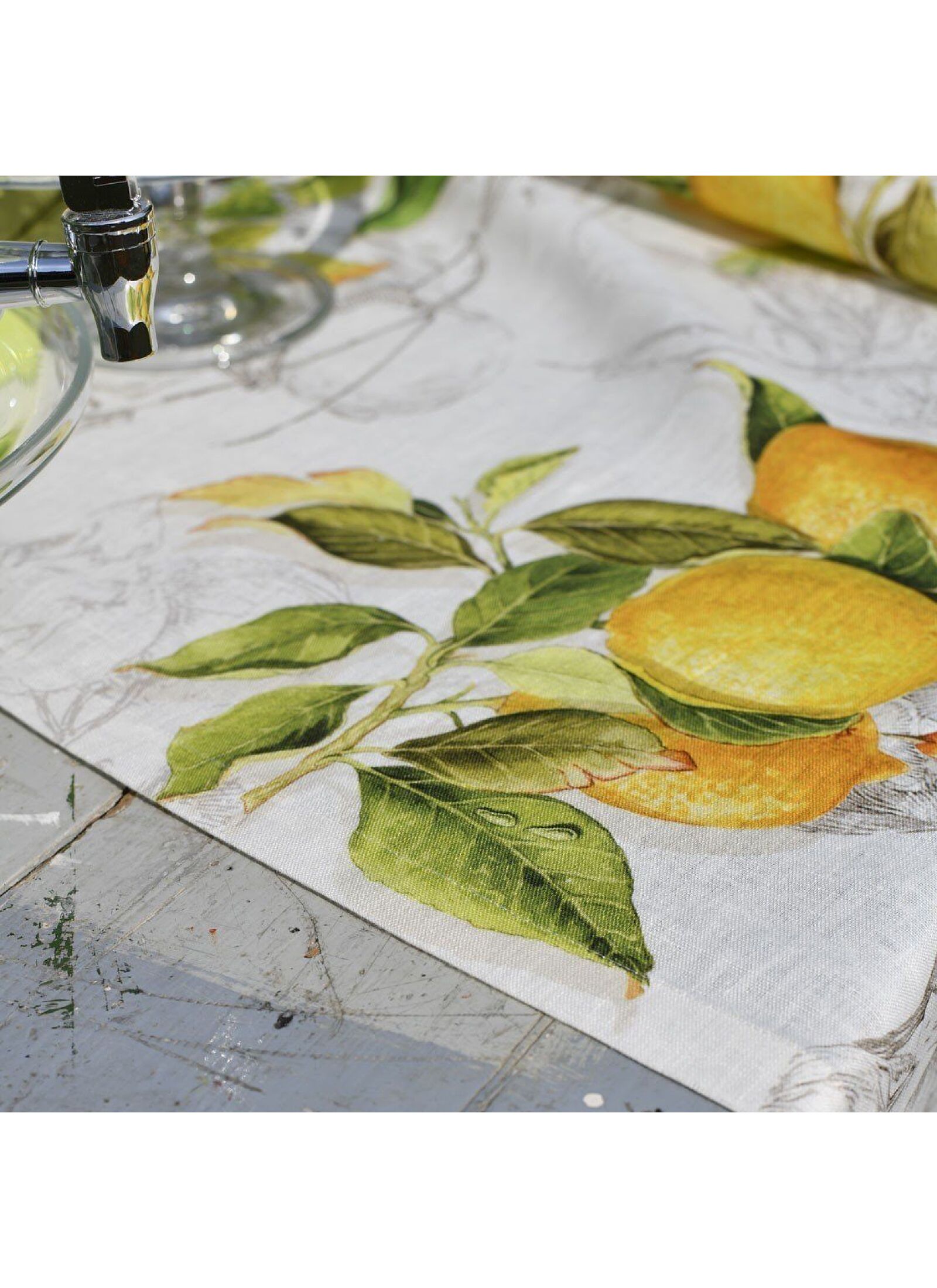 LINEN TABLECLOTH LIMONCELLO (170Χ310)