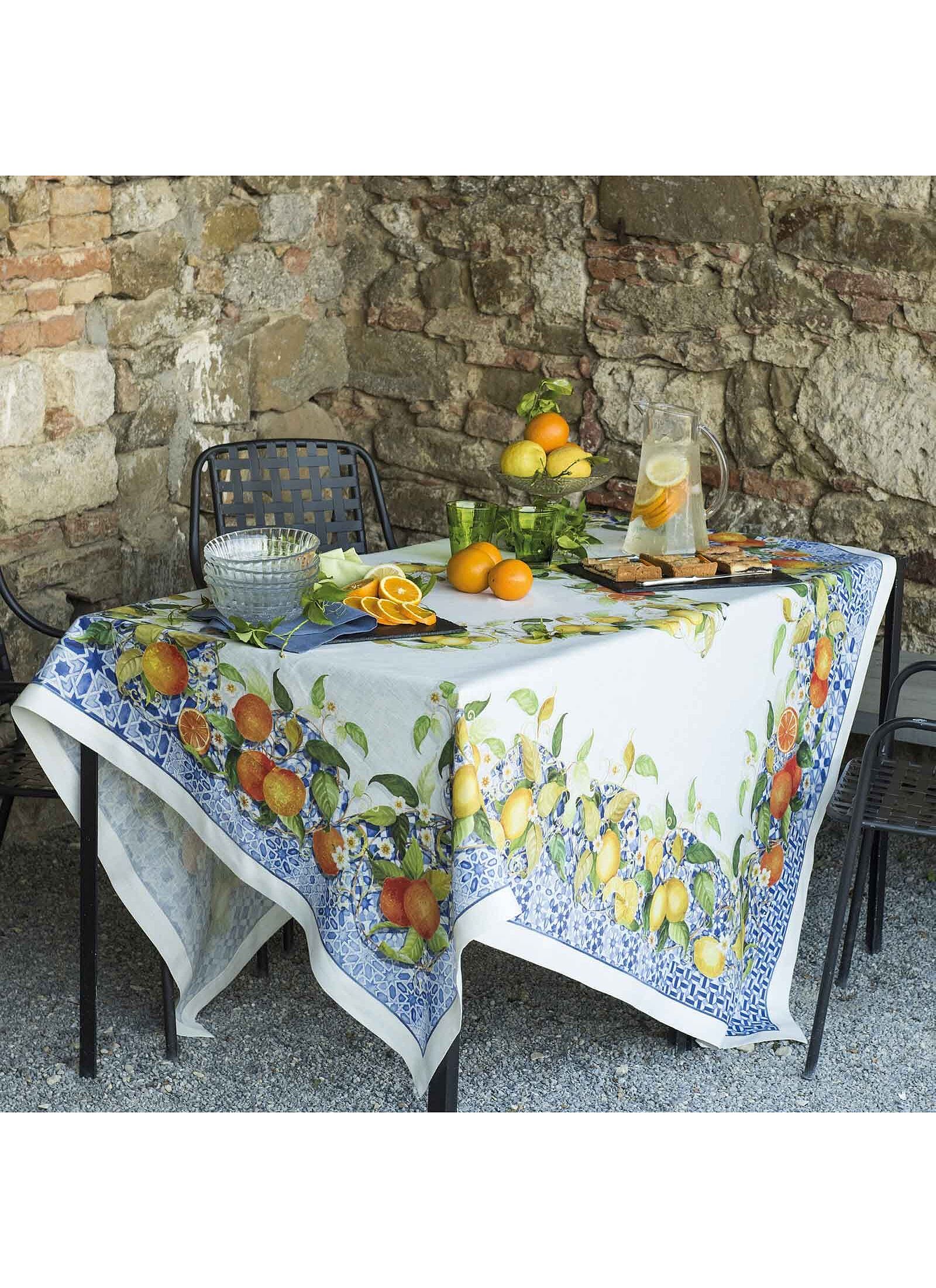 LINEN TABLECLOTH SEVILLANA (170X170)