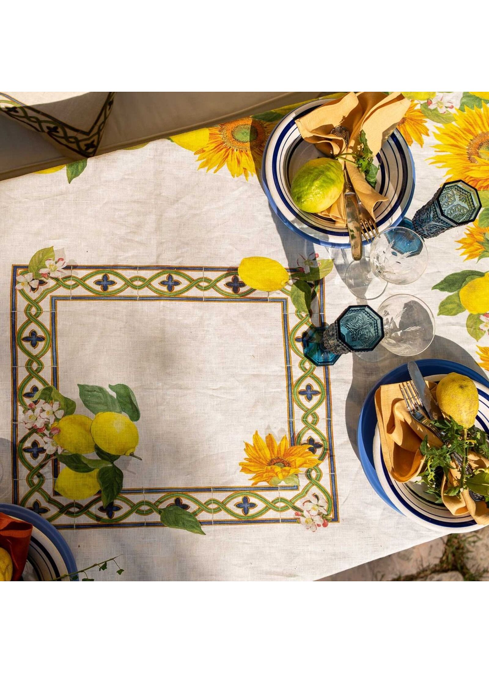 LINEN TABLECLOTH ETRUSCAN (170X170)