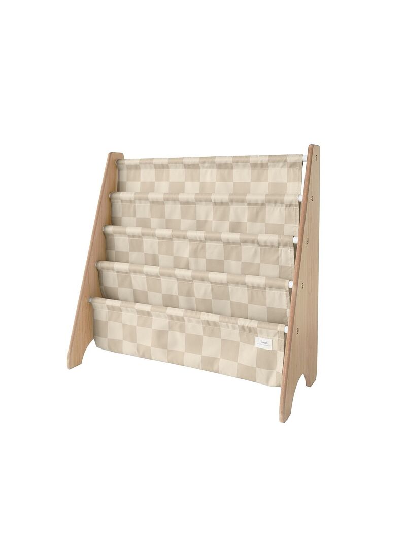 BOOK RACK CHECKERBOARD BEIGE