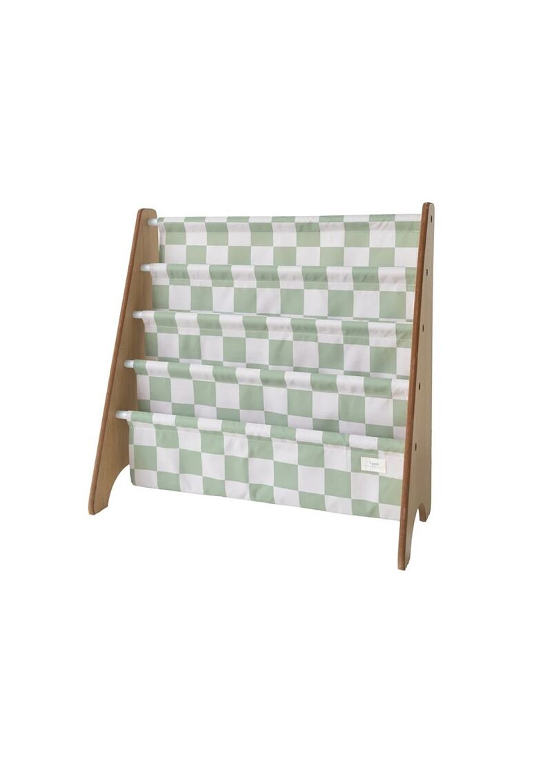 BOOK RACK CHECKERBOARD GREEN