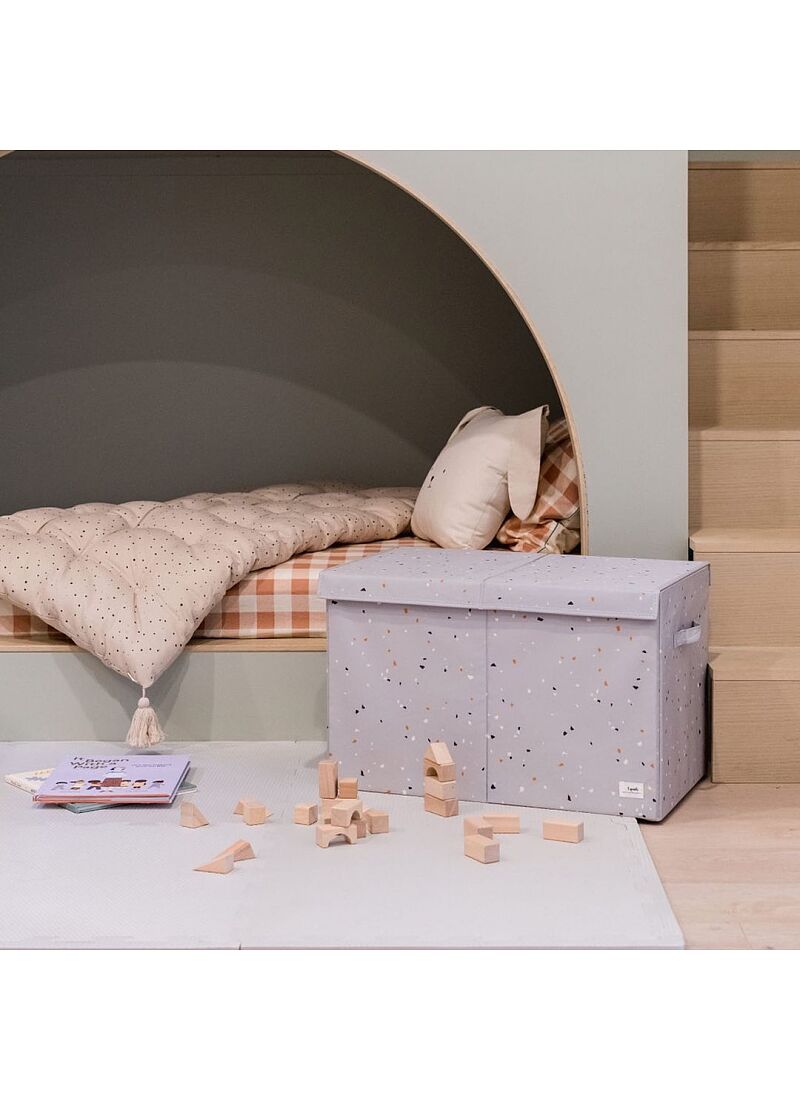 STRORAGE BOX WITH LID TERRAZZO CLAY