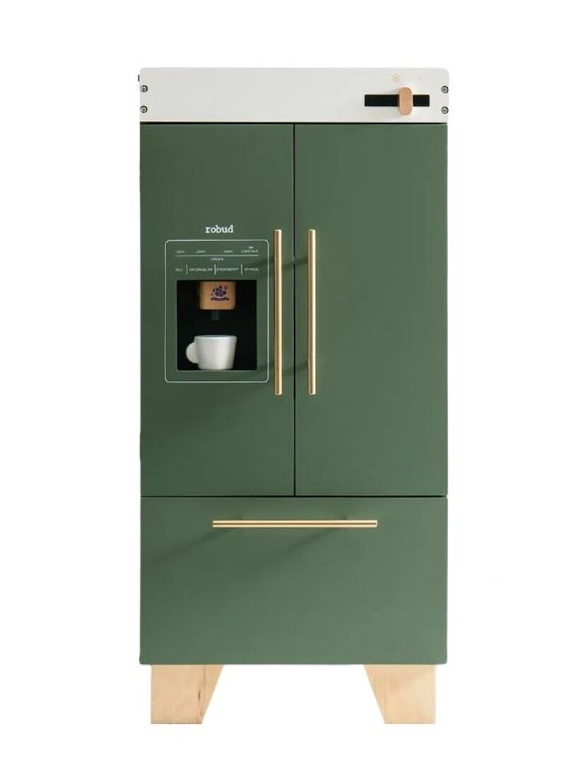 WOODEN FRIGE VINTAGE GREEN