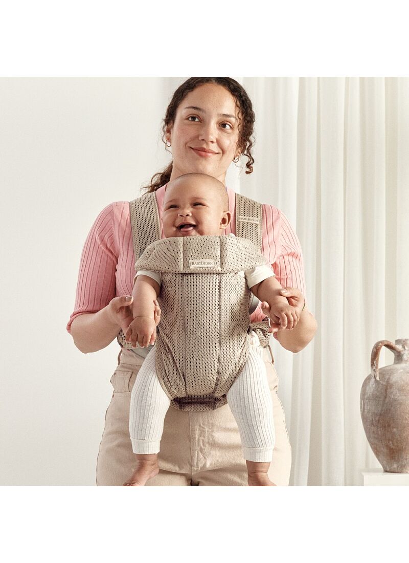 BABY CARRIER MINI 3D MESH GREY BEIGE