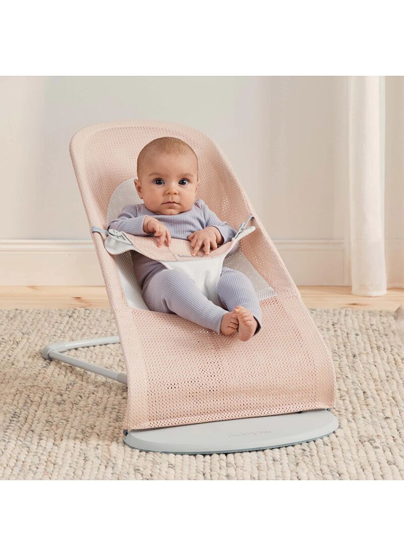 BABY BOUNCER BALANCE SOFT MESH PEARLY PINK/WHITE