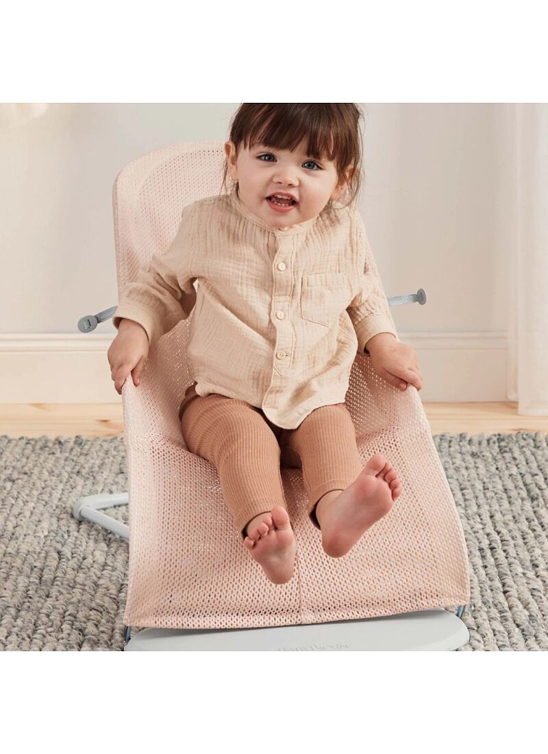 BABY BOUNCER BALANCE SOFT MESH PEARLY PINK/WHITE