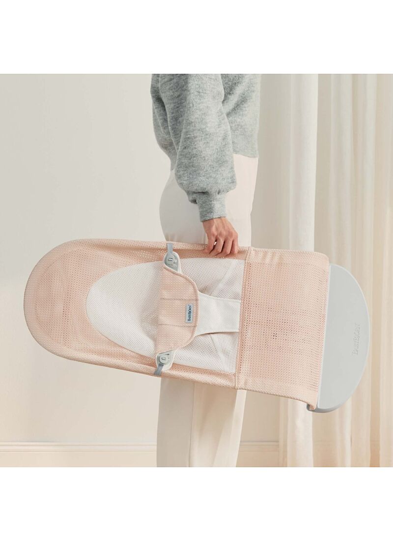BABY BOUNCER BALANCE SOFT MESH PEARLY PINK/WHITE