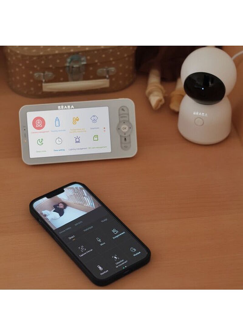 ZEN PREMIUM BABY INTERCOM WITH 360° CAMERA & SCREEN WHITE