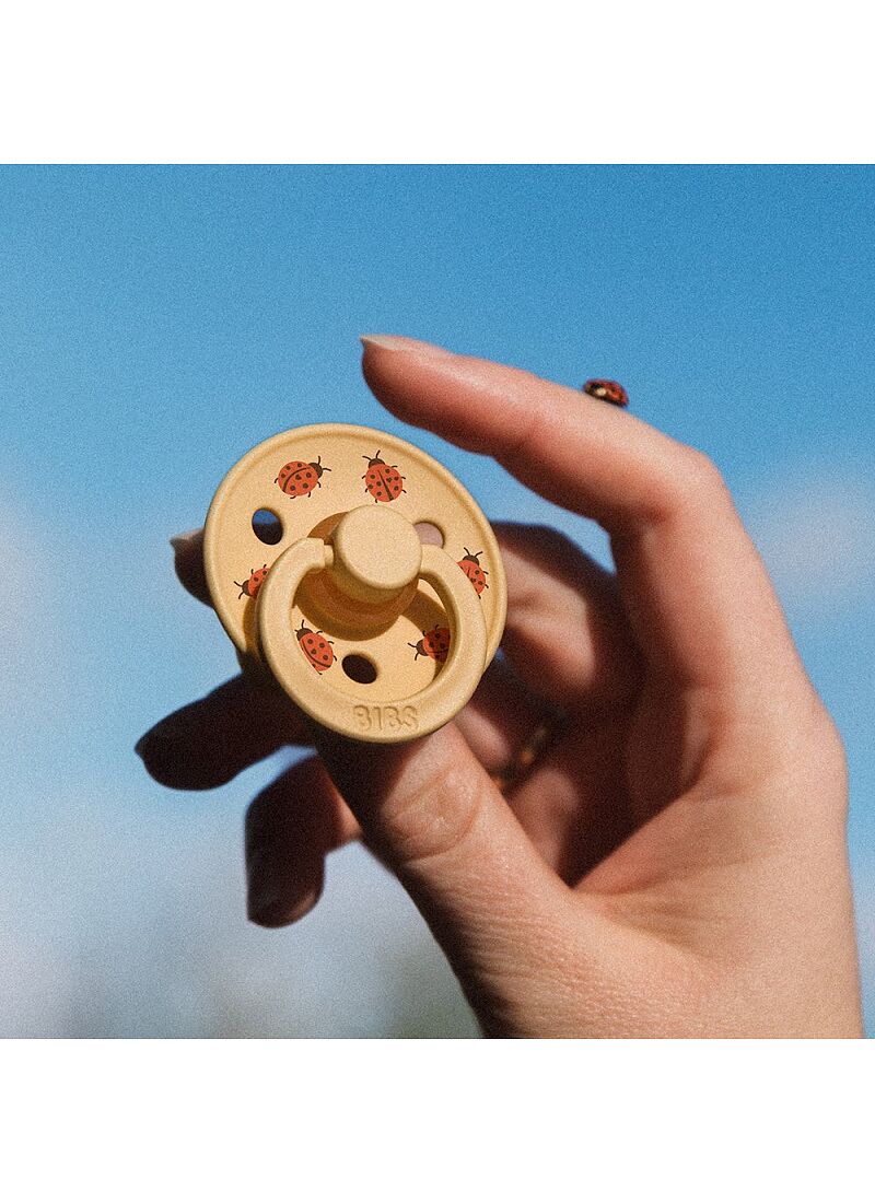 PACIFIER 2PCS COLOUR SAGE PALE BUTTER LATEX 