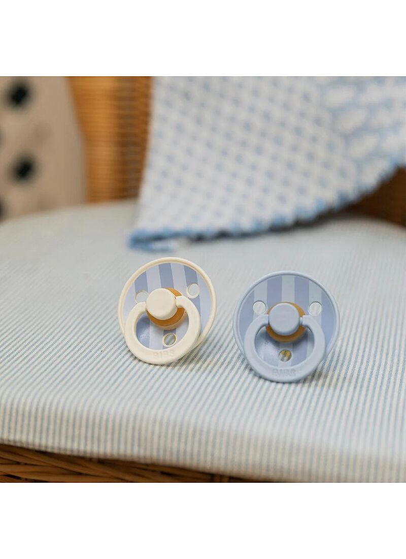 PACIFIER 2PCS COLOUR BABY BLUE-DUSTY BLUE LATEX 