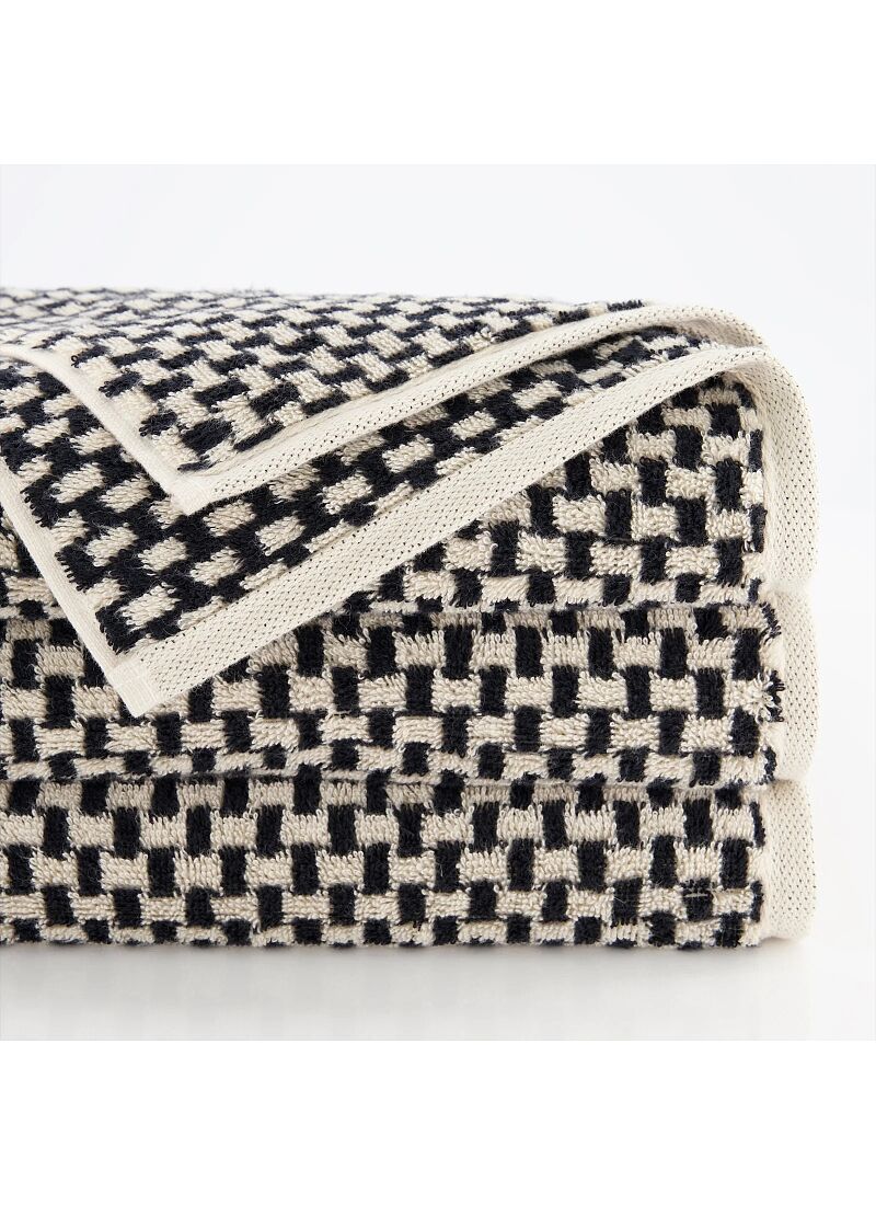 TOWEL SET ALLOVER BLACK