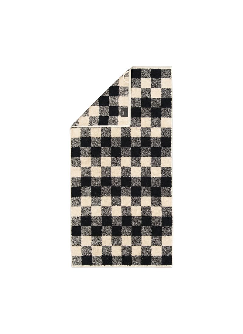 TOWEL SET CHECK BLACK