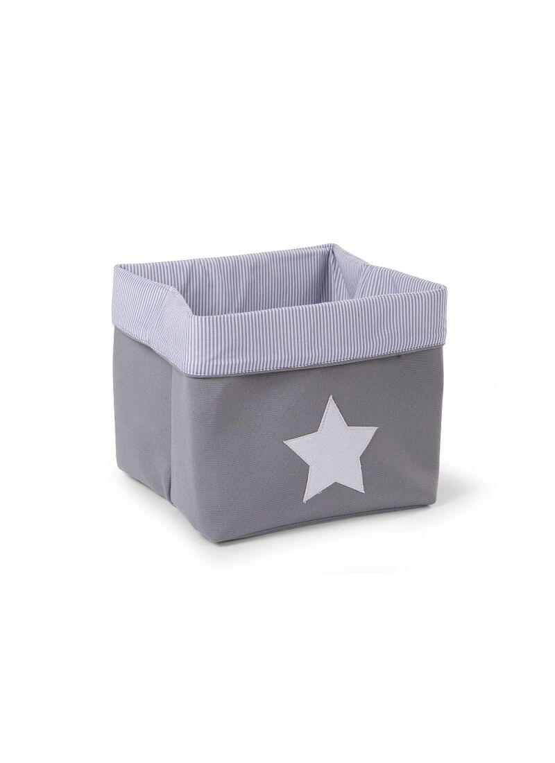 BASKET CANVAS GREY STRIPES