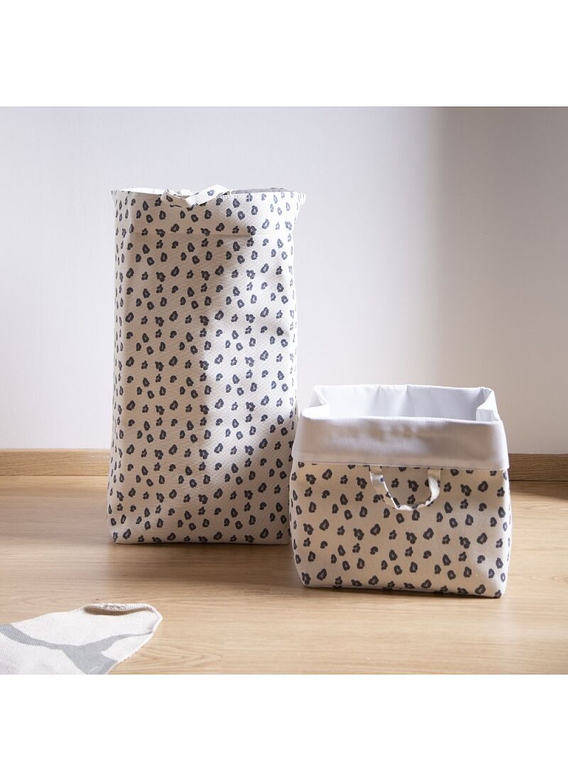 BASKET CANVAS LEOPARD