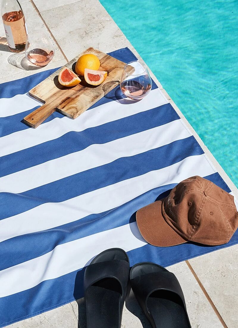 BEACH TOWEL CABANA WHITSUNDAY BLUE