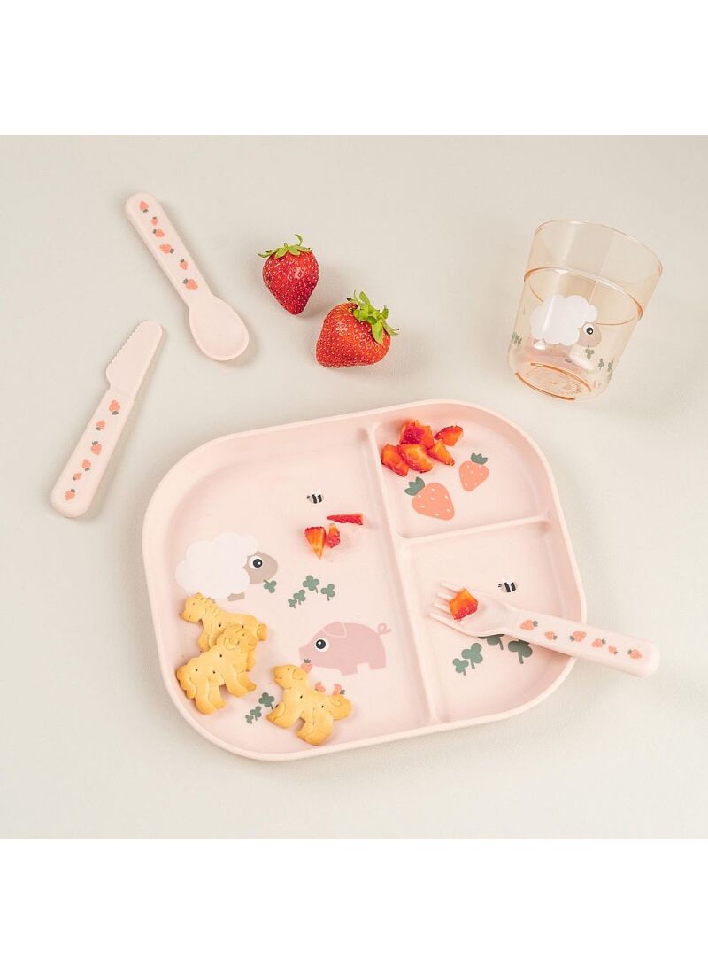 CUTLERY SET (3PCS) TINY FARM POWDER