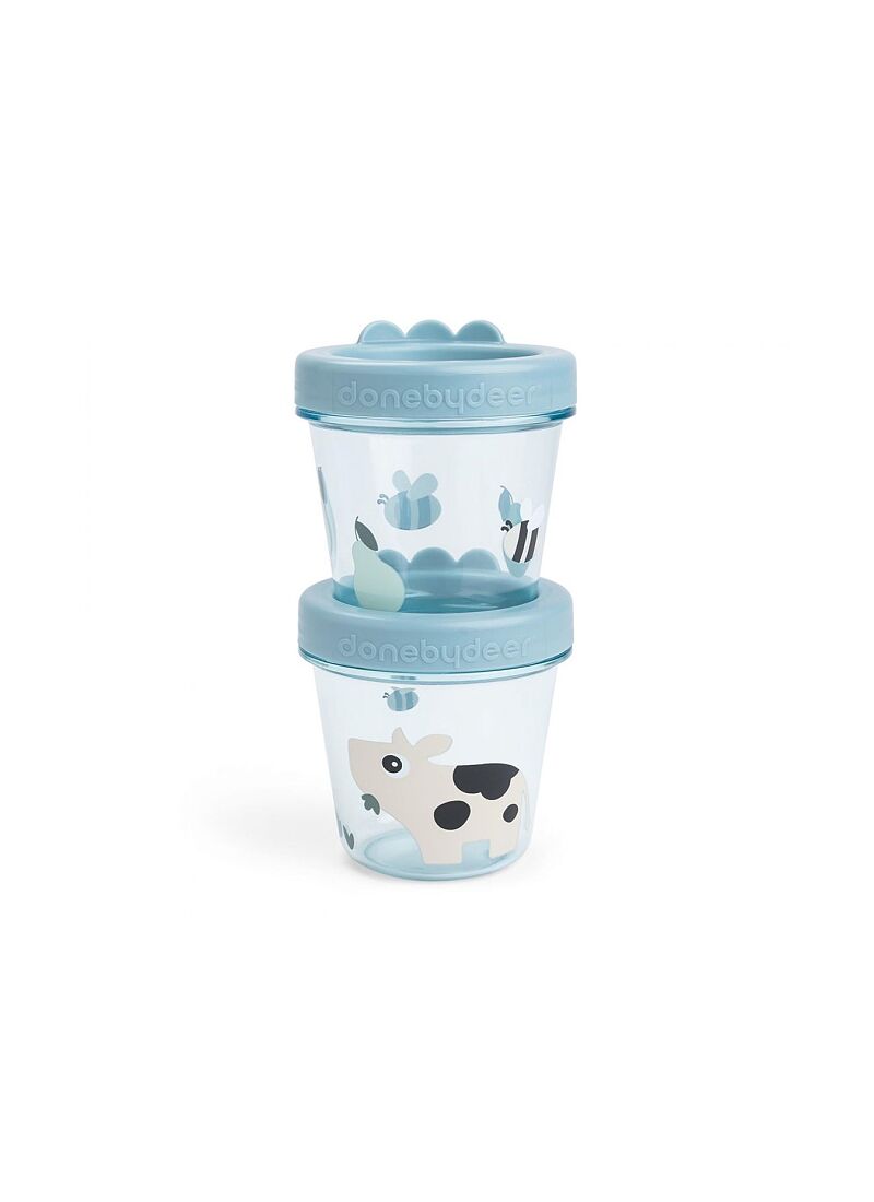 SNACK BOX SET 2PCS TINY FARM BLUE
