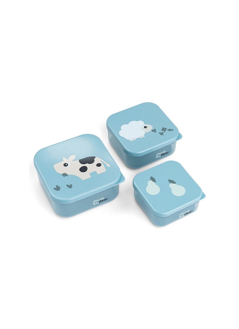 LUNCH BOX (3PCS) TINY FARM BLUE