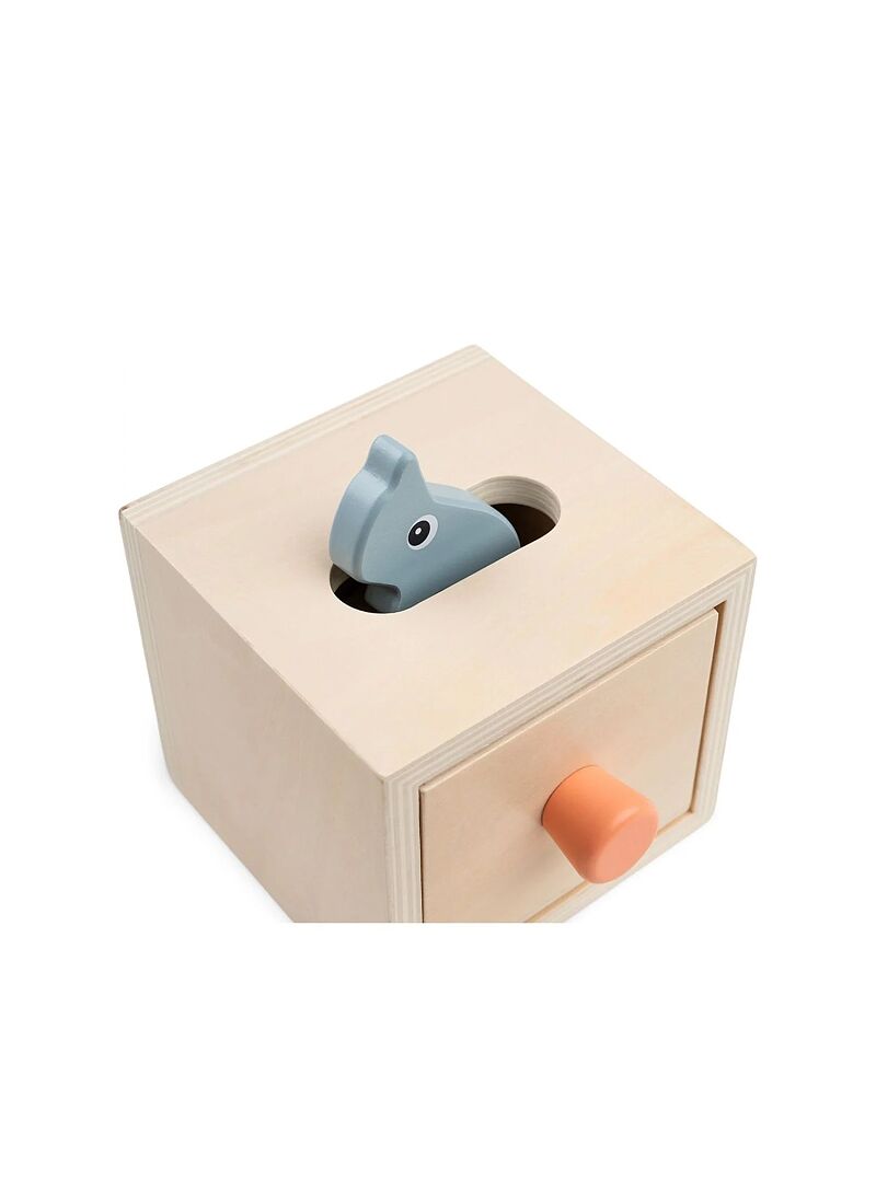 WOODEN ACTIVITY TOY HIDE & FIND BOX NOZO
