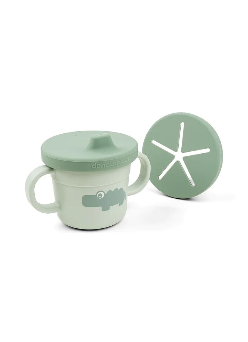 SPOUT/SNACK CUP CROCO GREEN