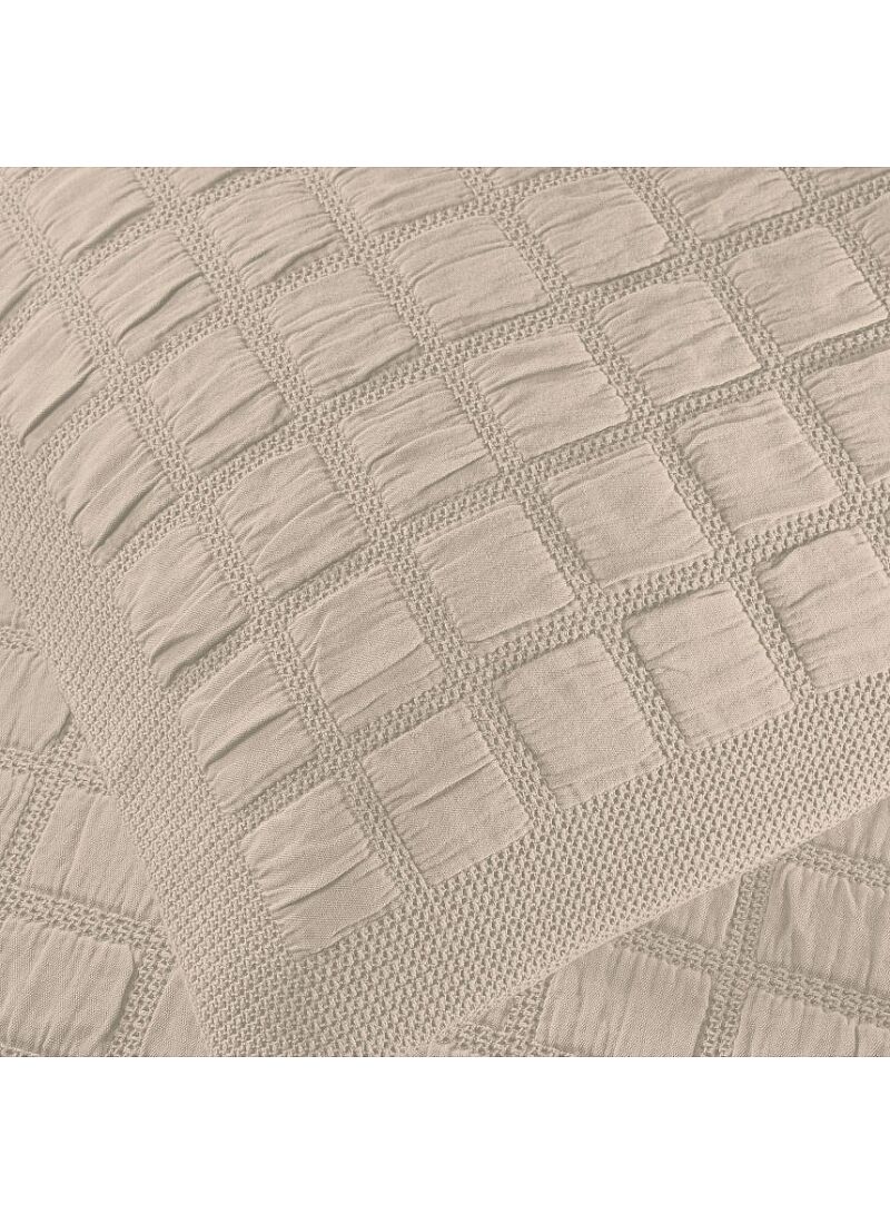 SINGLE KNITTED BLANKET 1186 BEIGE