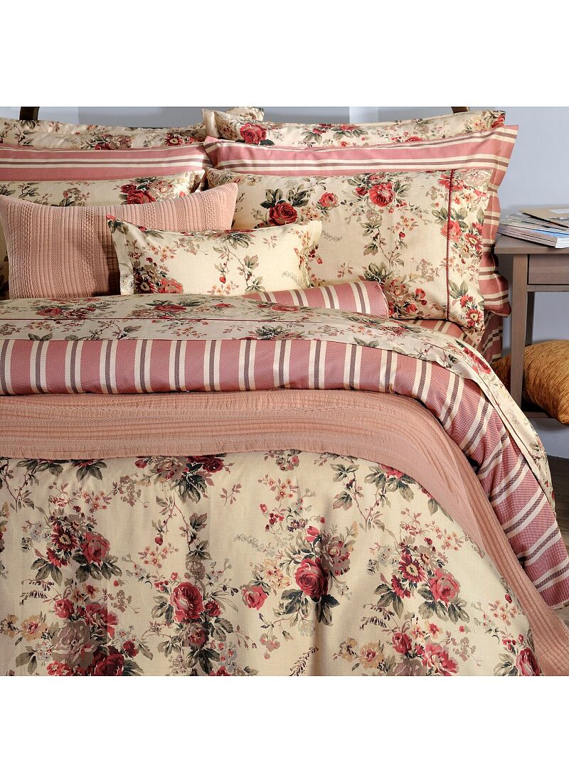 SINGLE DUVET COVER SET ANTIQUE FLOWER (S869)