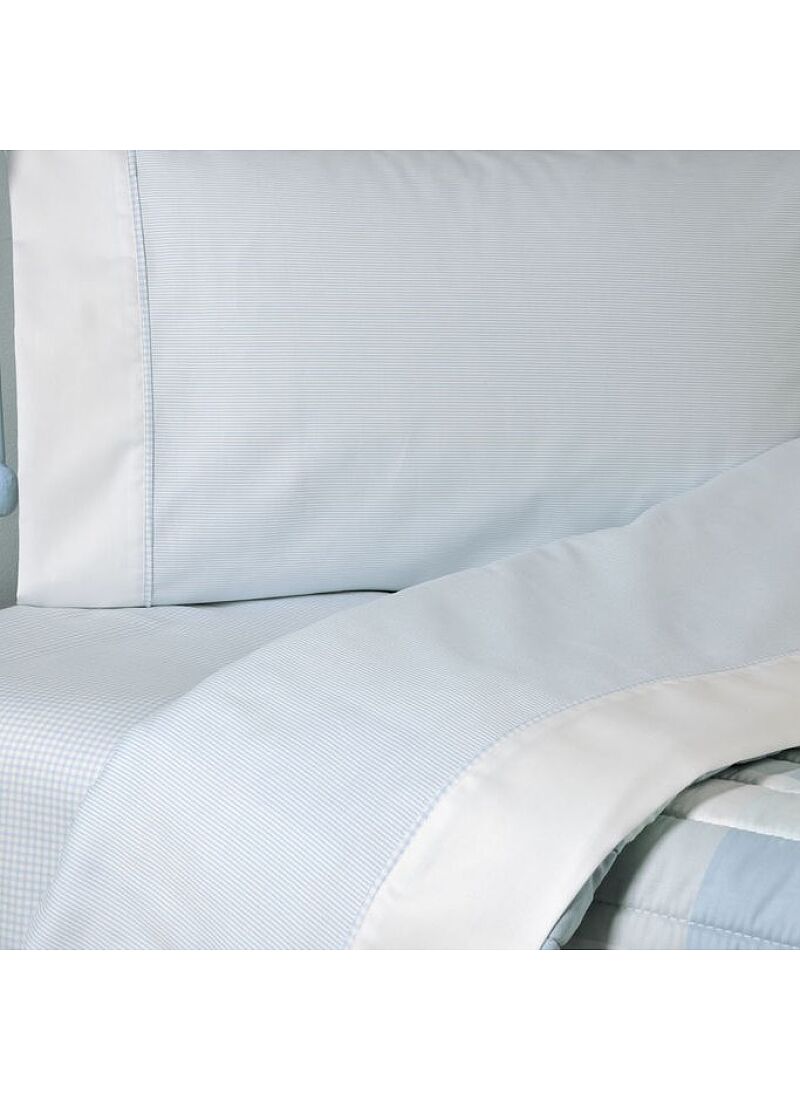 SINGLE DUVET COVER SET STRIPES BLUE (S508)