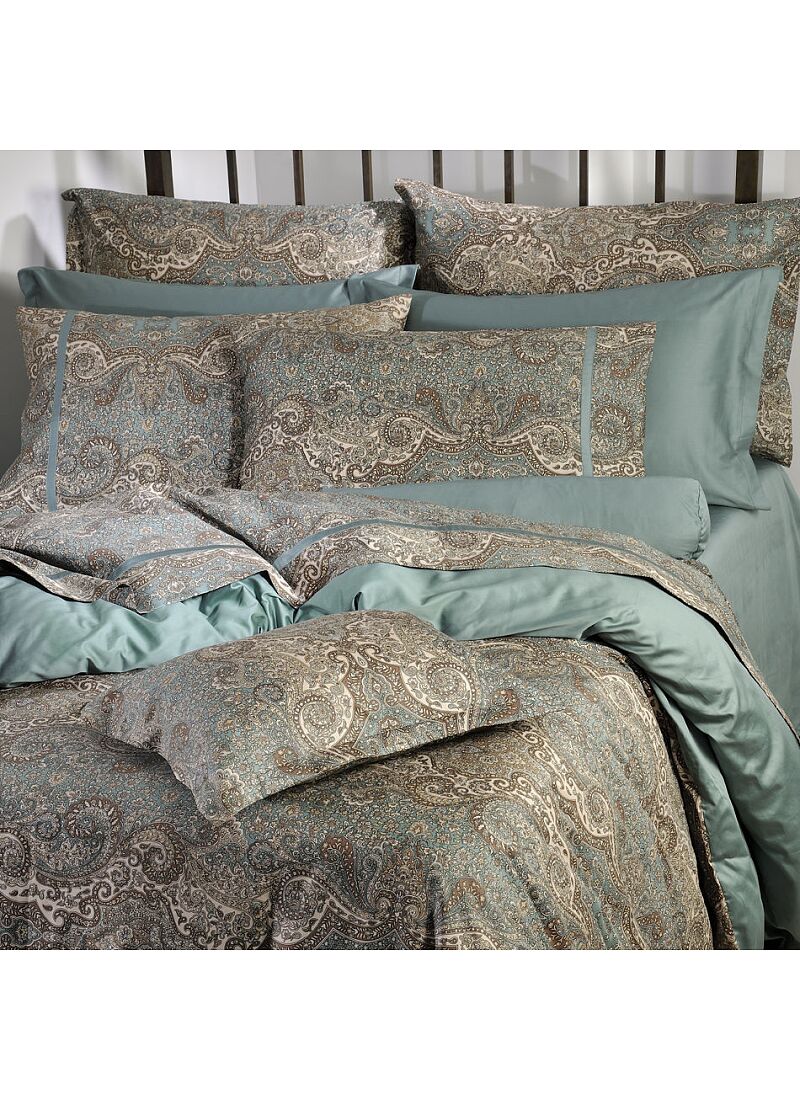 DOUBLE QUILT SET BOMBAY PETROL (S833)