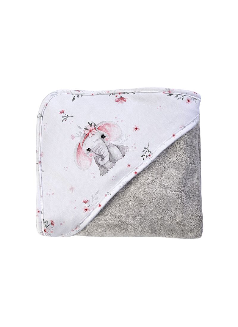 HOODED TOWEL ELEPHANT GREY (S855)