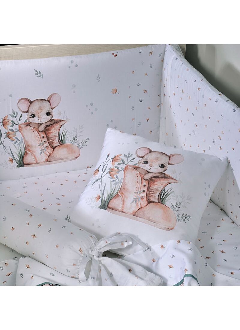 CRIB BUMPER LITTLE MOUSE (BS856)