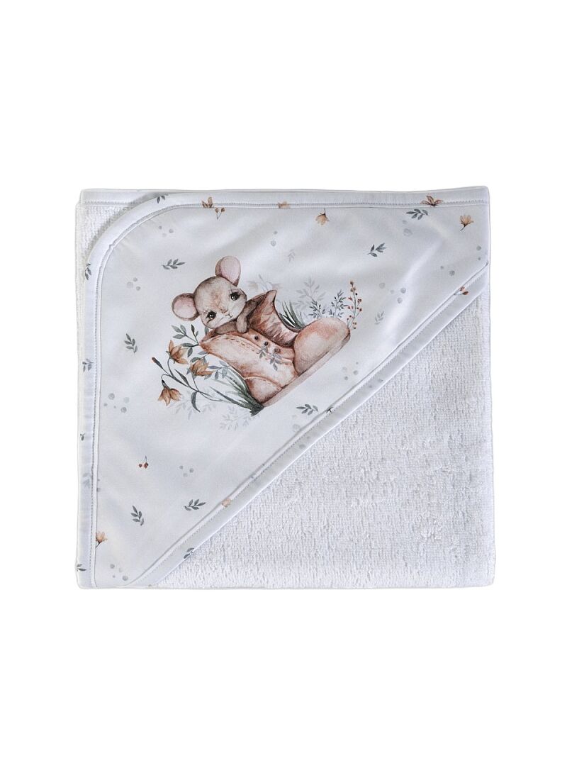HOODED TOWEL MOUSE OFF WHITE (S856)