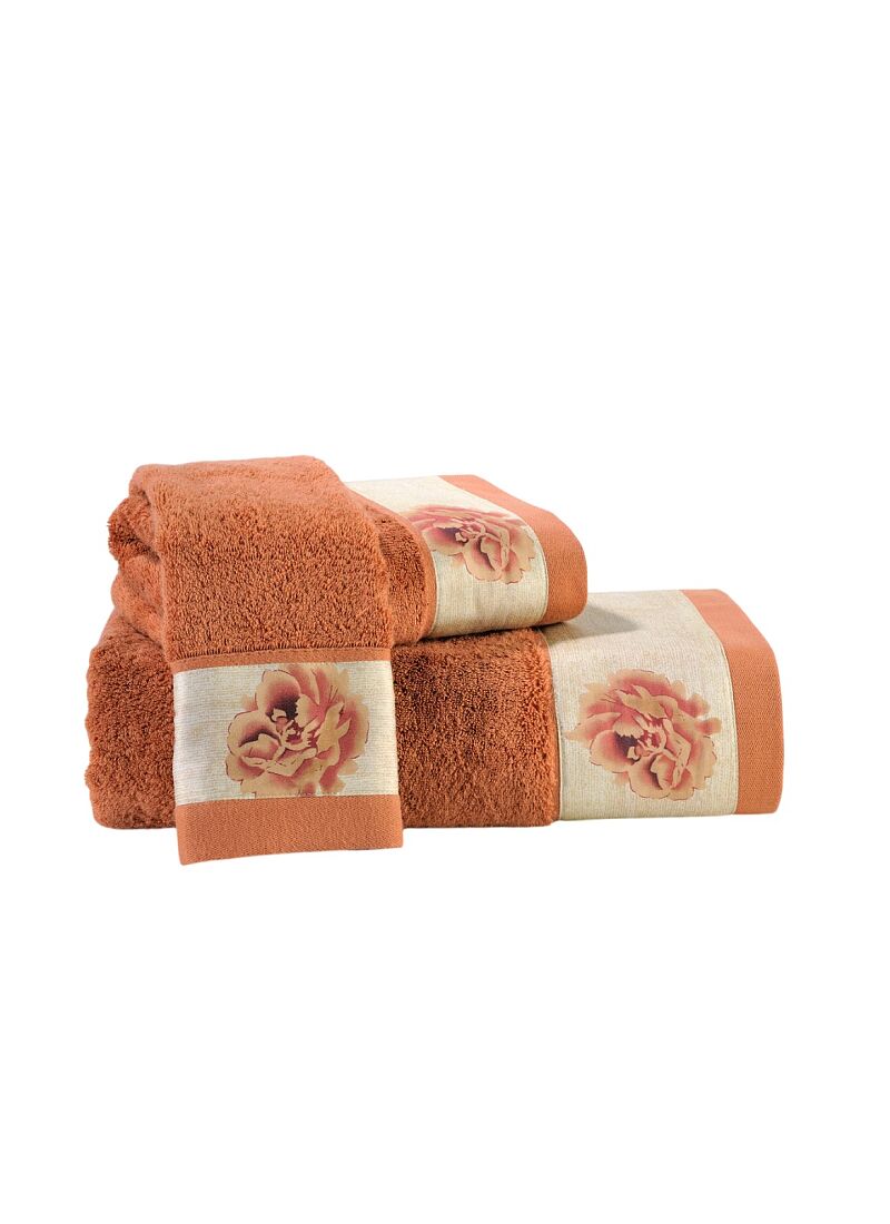 3 PC TOWEL SET ENGLISH FLOWER BEIGE (S885)