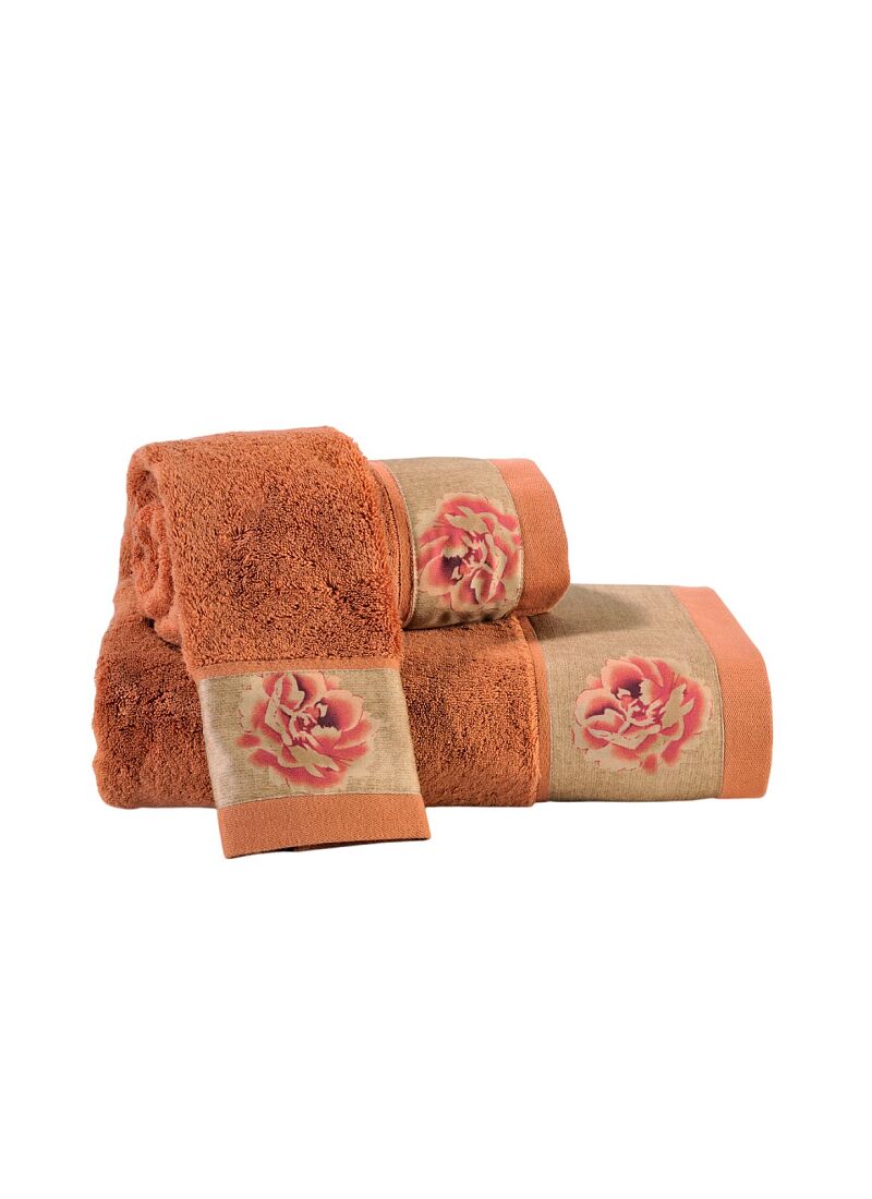 3 PC TOWEL SET ENGLISH FLOWER RED (S885)