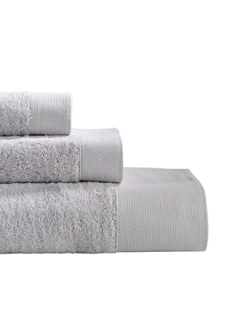 3 PC TOWEL SET ROSA LIGHT GREY