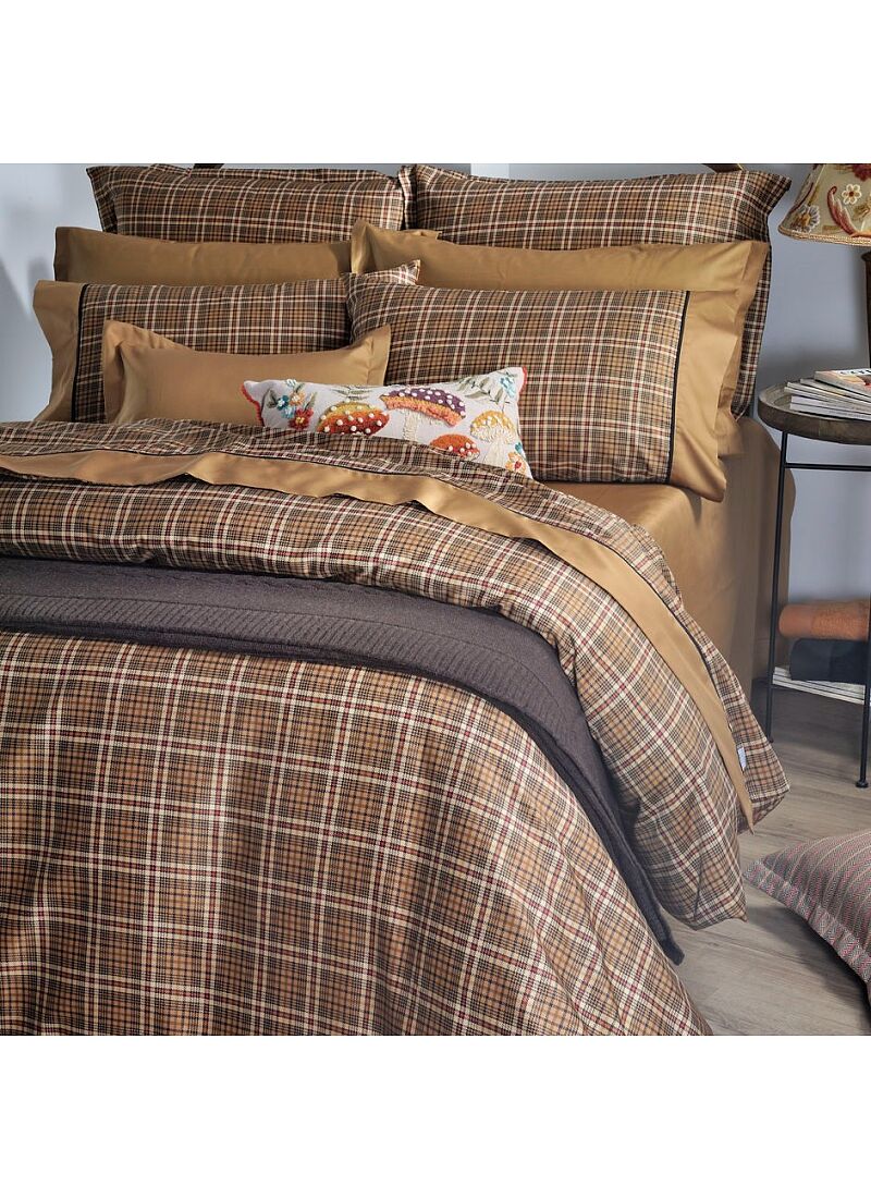 DOUBLE SHEET SET GOLD CARREAUX (S848)