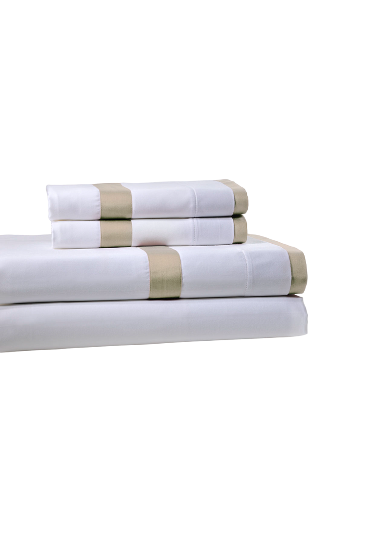 QUEEN SHEET SET SATEEN REVER BEIGE