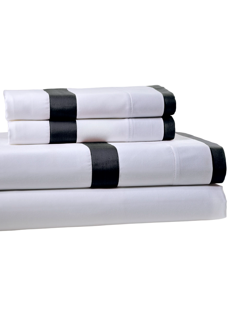 KING SIZE DUVET COVER SET SATEEN REVER BLACK