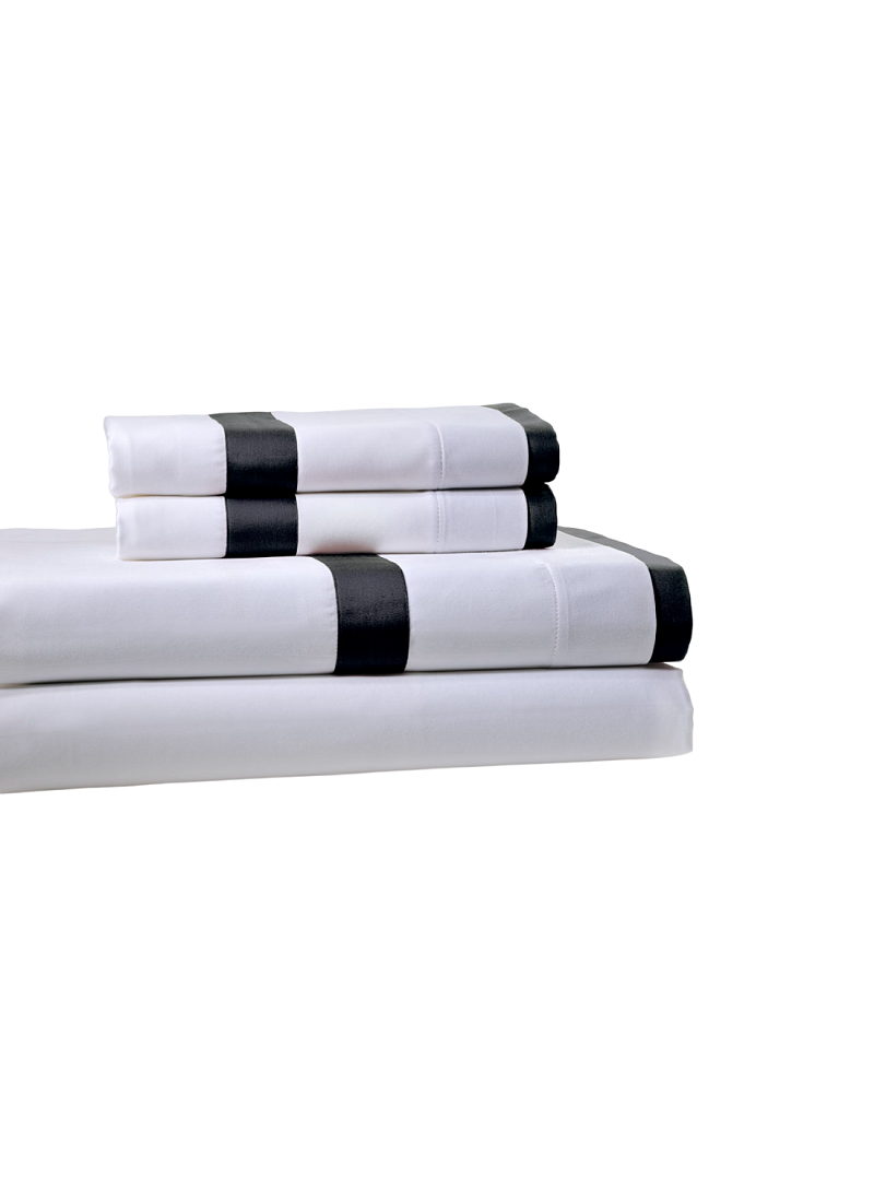 QUEEN SHEET SET SATEEN REVER BLACK