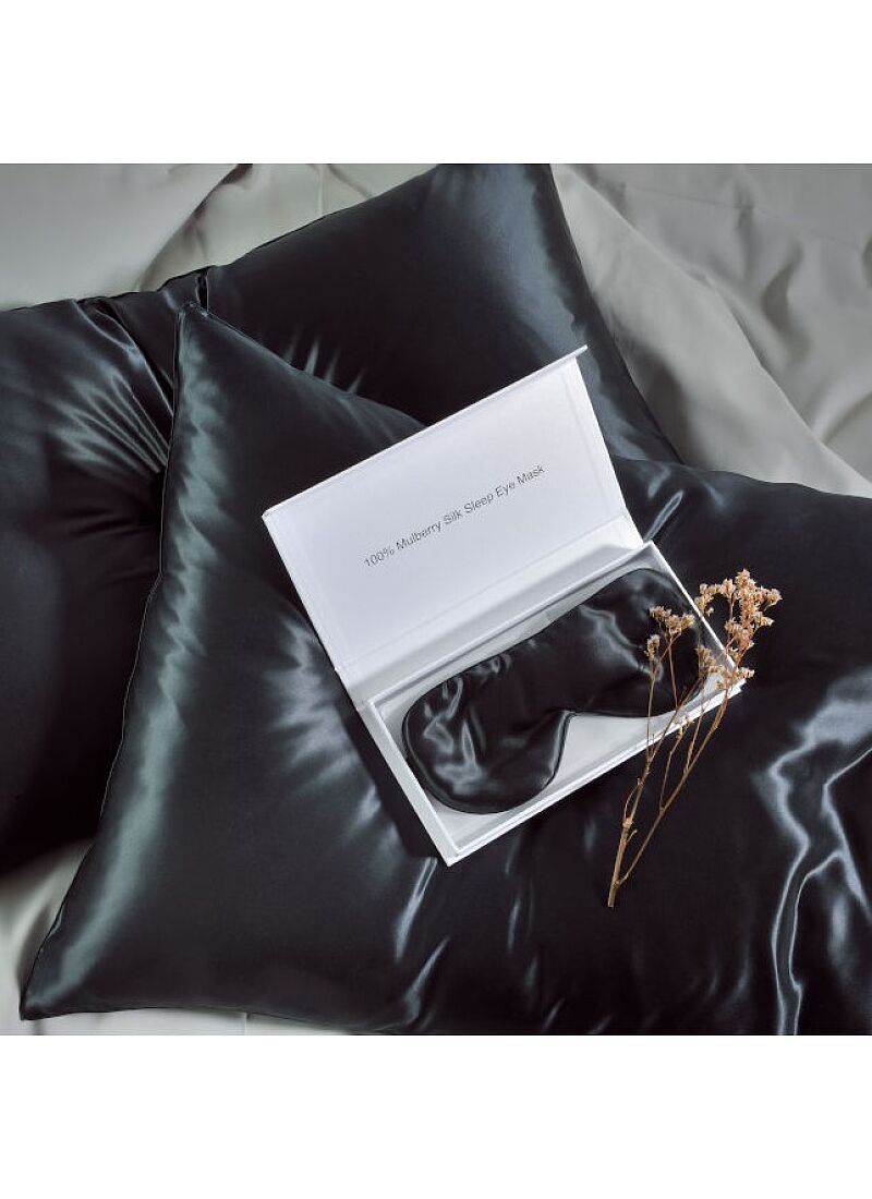 PILLOWCASE SILK BLACK