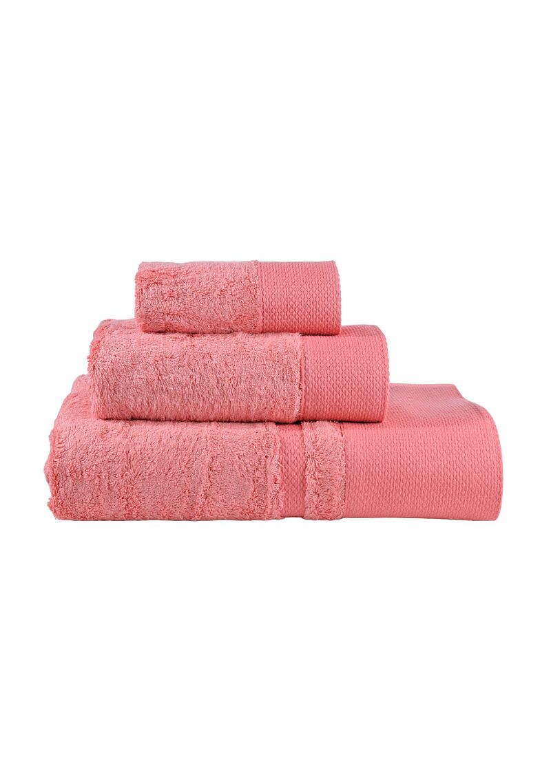 3 PC TOWEL SET NEW ROSA CORAL