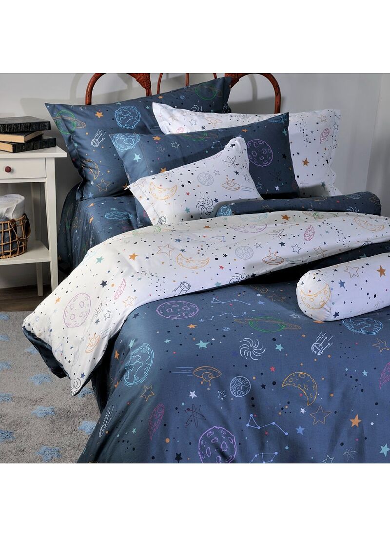 SINGLE DUVET COVER SET SPACE (S822)